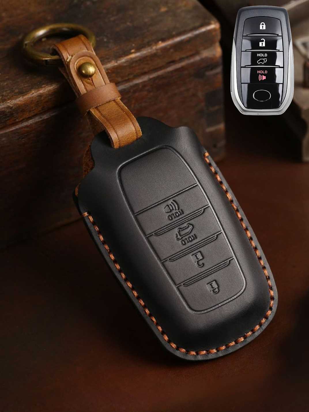 Premium Genuine Leather Toyota Key Cover