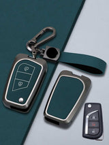 Toyota Key Genuine Leather & Metal Frame