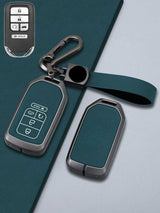 Honda Key Genuine Leather & Metal Frame