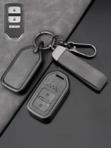 Honda Key Genuine Leather & Metal Frame