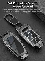 Heavy-Duty Zinc Alloy Audi Key Fob Cover