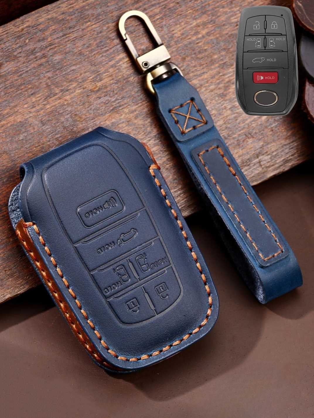 Premium Genuine Leather Toyota Key Cover
