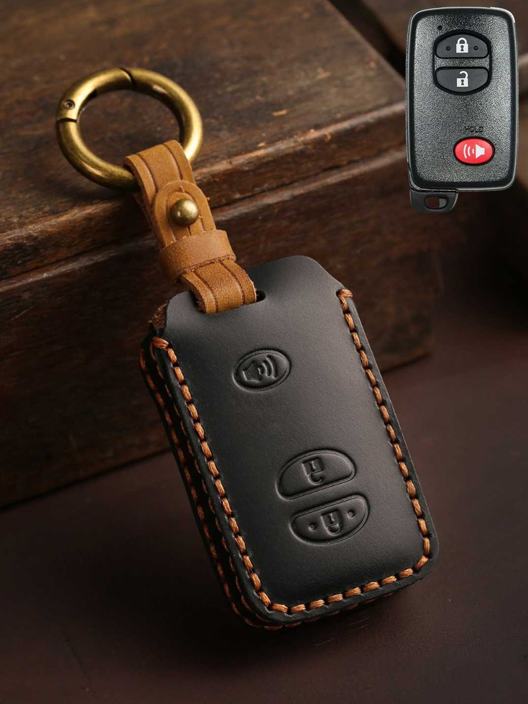 Premium Genuine Leather Toyota Key Cover