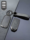 Vintage Leather Metal Alloy Honda Key Cover