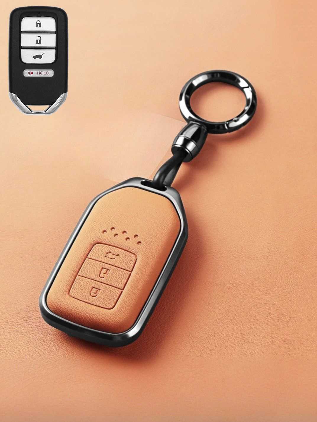 Premium Genuine Leather Honda Key Cover
