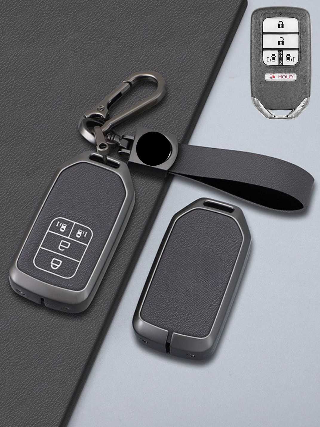 Honda Key Genuine Leather & Metal Frame