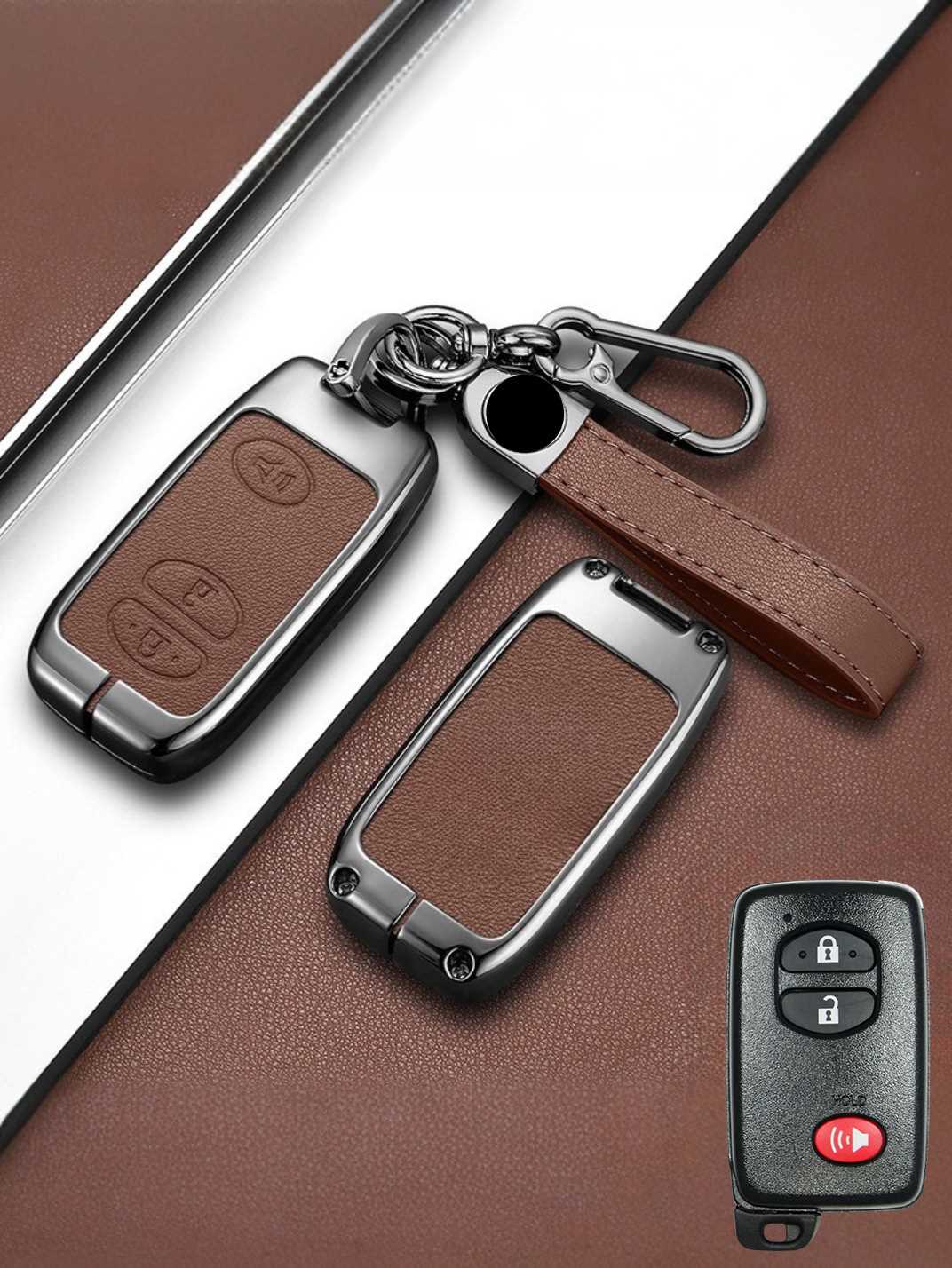 Premium Genuine Leather Toyota Key Cover