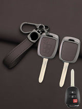 Toyota Key Genuine Leather & Metal Frame