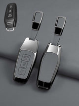 Audi Key Genuine Leather & Metal Frame Cover