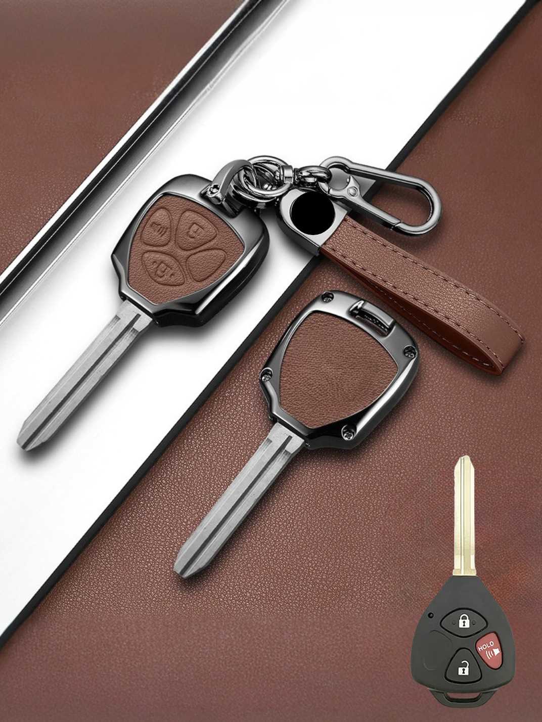 Premium Genuine Leather Toyota Key Cover