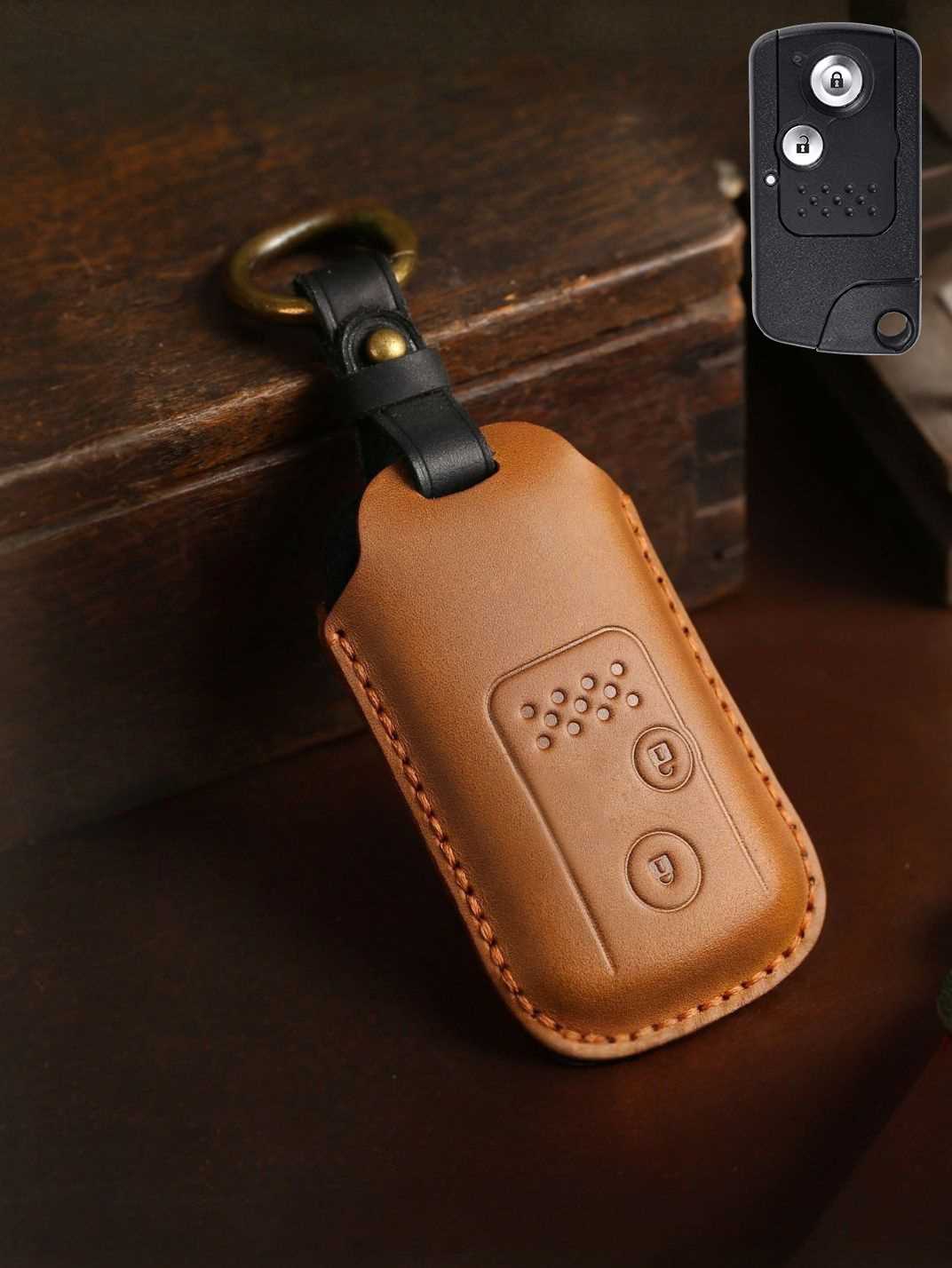 Premium Genuine Leather Honda Key Cover