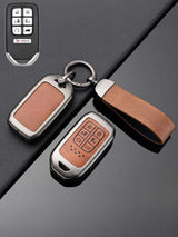Honda Key Genuine Leather & Metal Frame