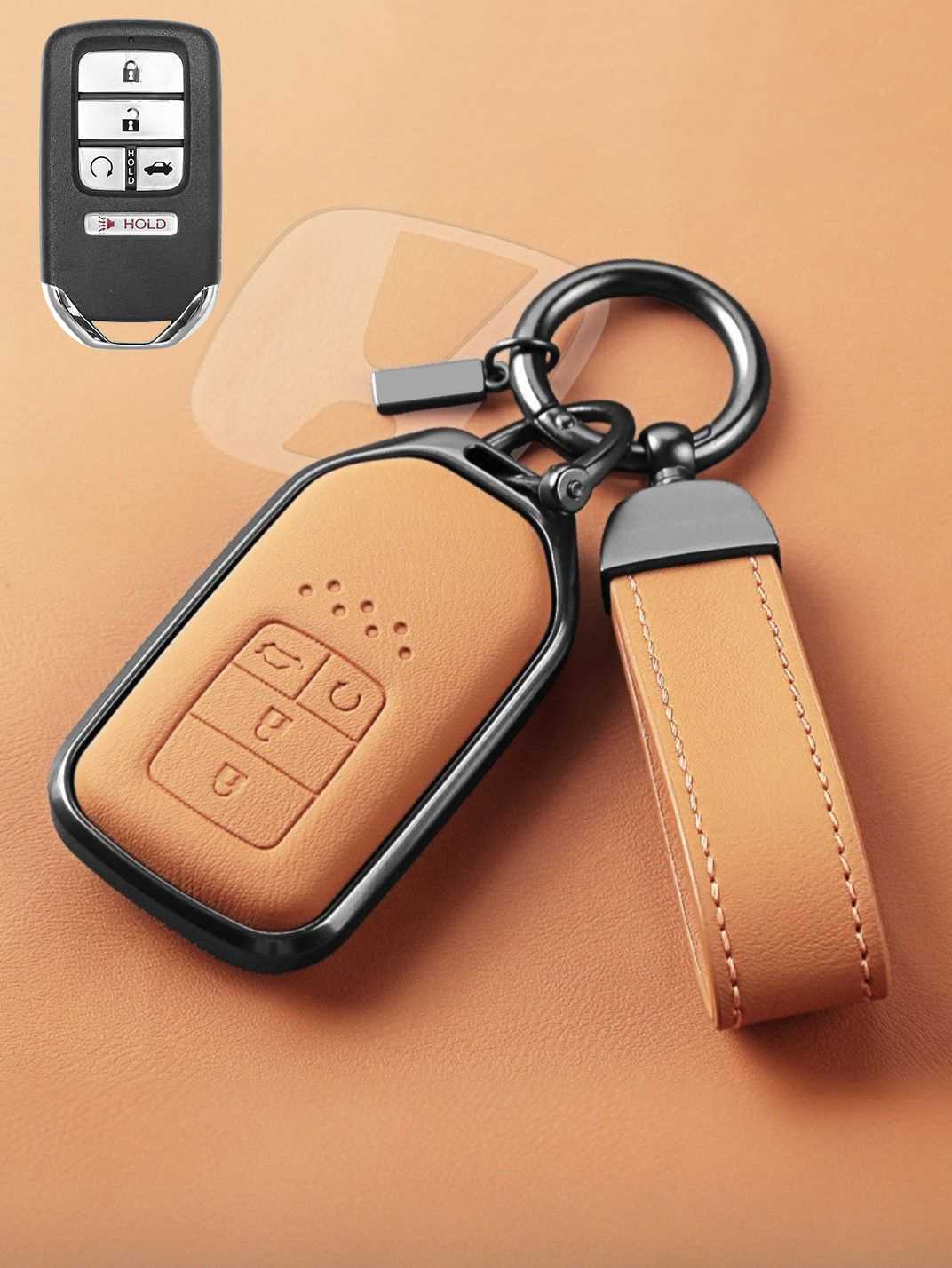 Premium Genuine Leather Honda Key Cover