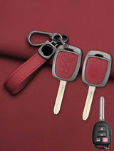 Toyota Key Genuine Leather & Metal Frame