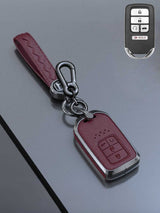 Honda Key Genuine Leather & Metal Frame