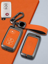 Toyota Key Genuine Leather & Metal Frame
