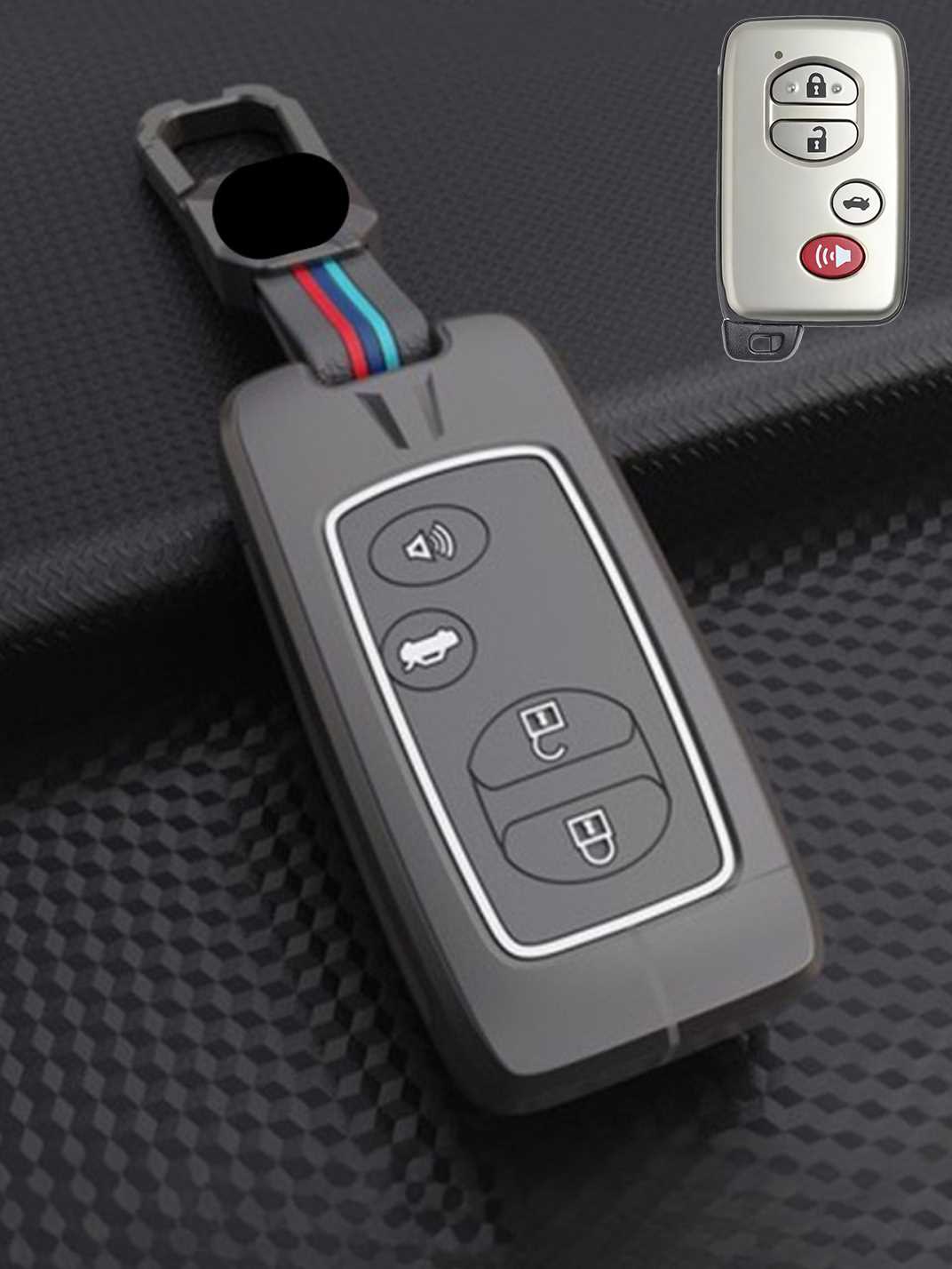 Luxury Colored Alloy Toyota Key Fob Case