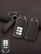 Honda Key Genuine Leather & Metal Frame