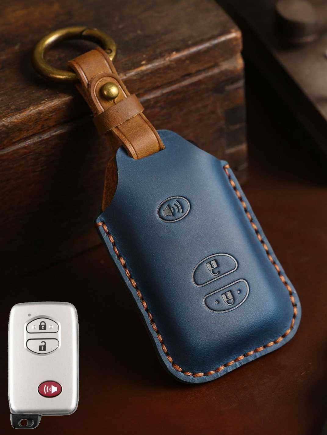 Premium Genuine Leather Toyota Key Cover