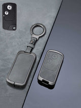Vintage Leather Metal Alloy Honda Key Cover