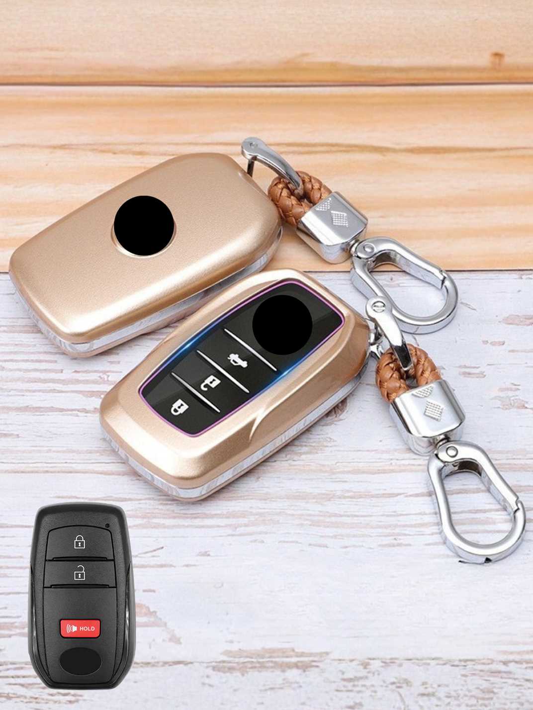 Premium Visible-Button Toyota Key Shell
