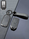 Vintage Leather Metal Alloy Honda Key Cover
