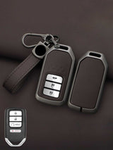 Honda Key Genuine Leather & Metal Frame