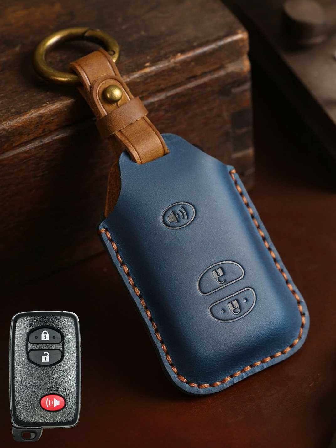 Premium Genuine Leather Toyota Key Cover