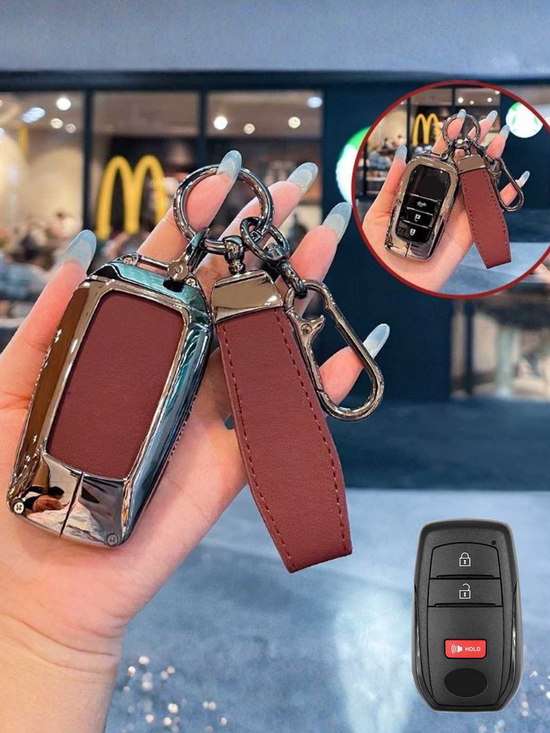 Premium Visible-Button Toyota Key Shell