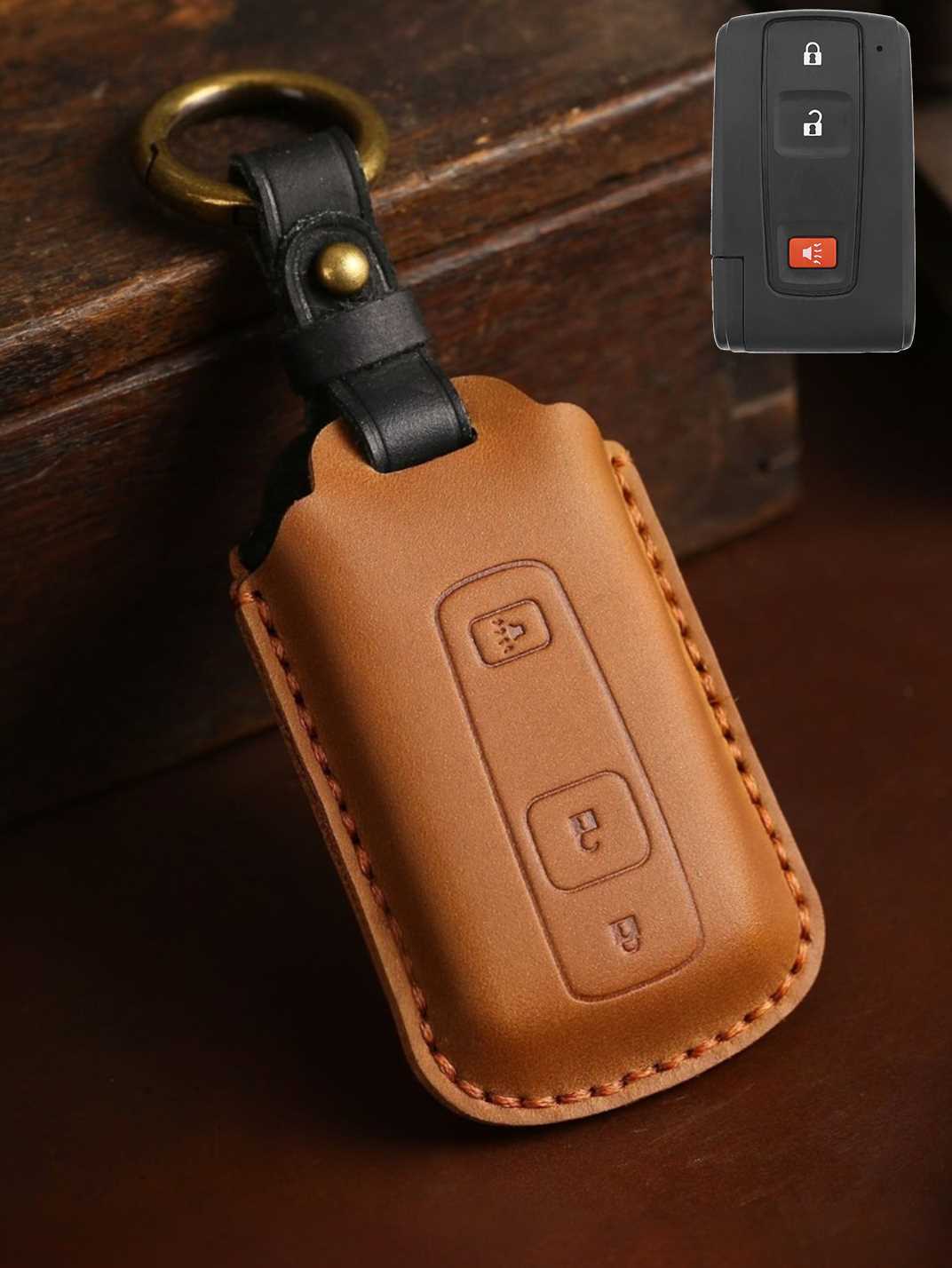 Premium Genuine Leather Toyota Key Cover