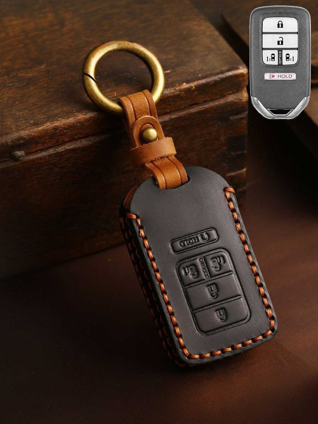 Premium Genuine Leather Honda Key Cover