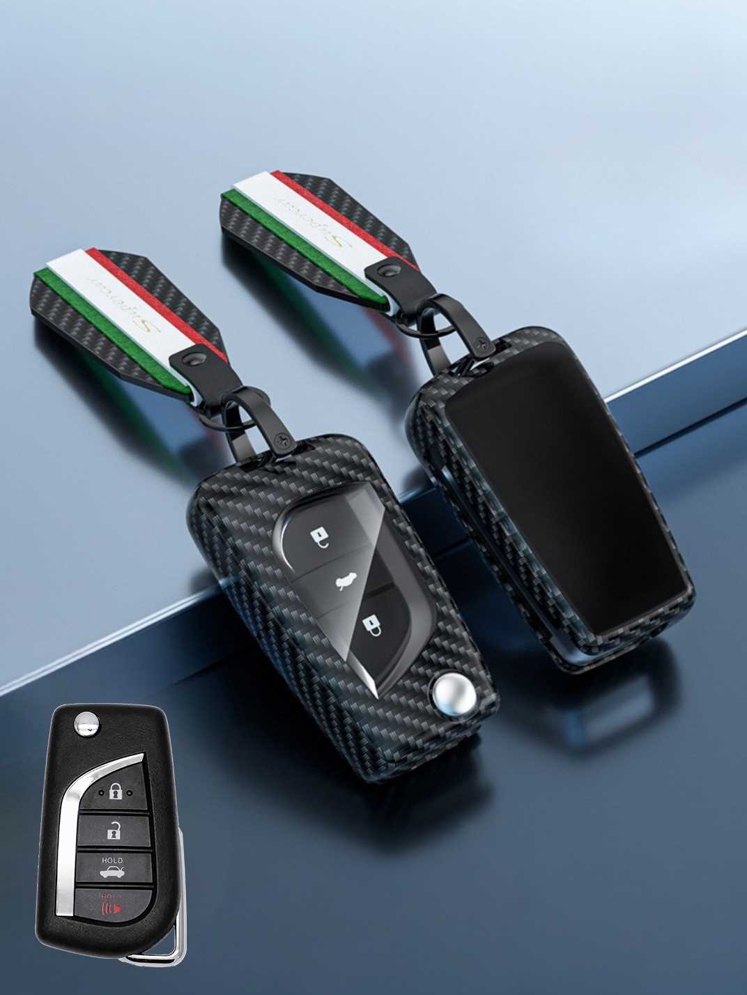 Visible Button Toyota Key Protector Shell