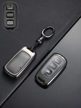 Vintage Leather Metal Alloy Toyota Key Cover