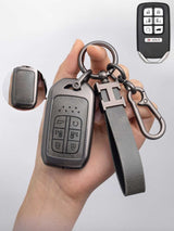 Honda Key Fob Cover with Leather & Metal Frame