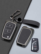 Toyota Key Genuine Leather & Metal Frame