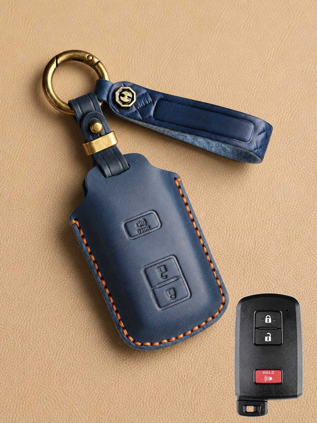 Premium Genuine Leather Toyota Key Cover