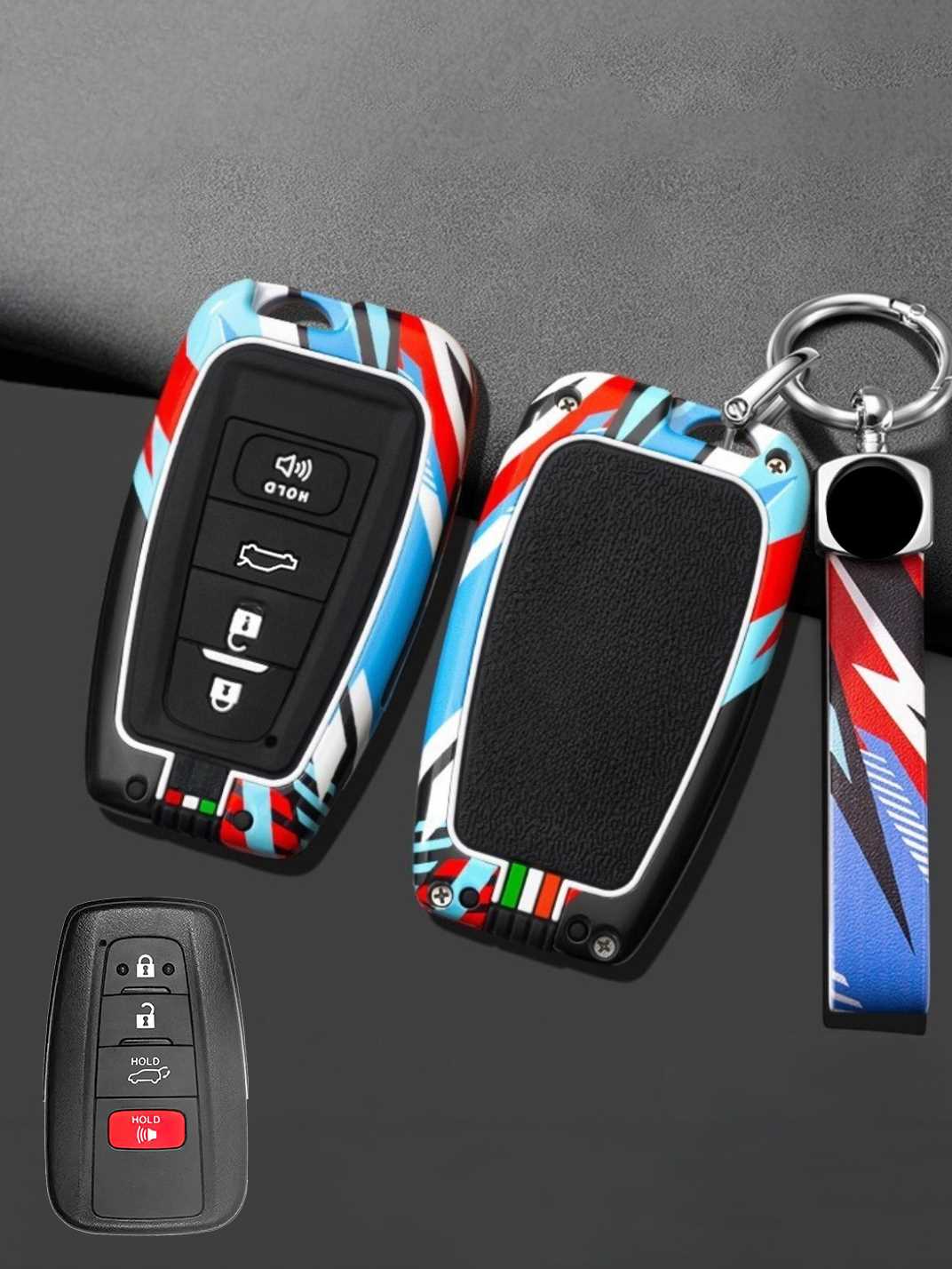 Luxury Colored Alloy Toyota Key Fob Case