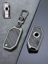 Vintage Leather & Metal Alloy BMW Motorcycle Key Cover