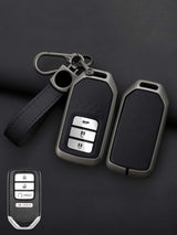 Honda Key Genuine Leather & Metal Frame