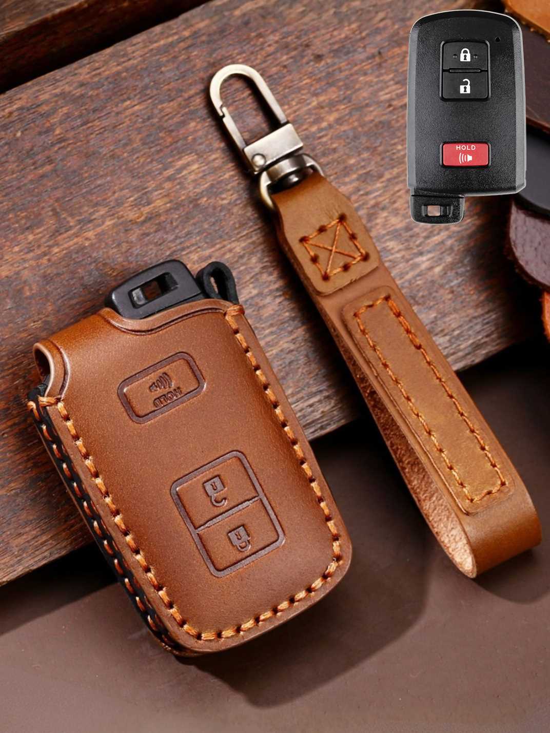 Premium Genuine Leather Toyota Key Cover