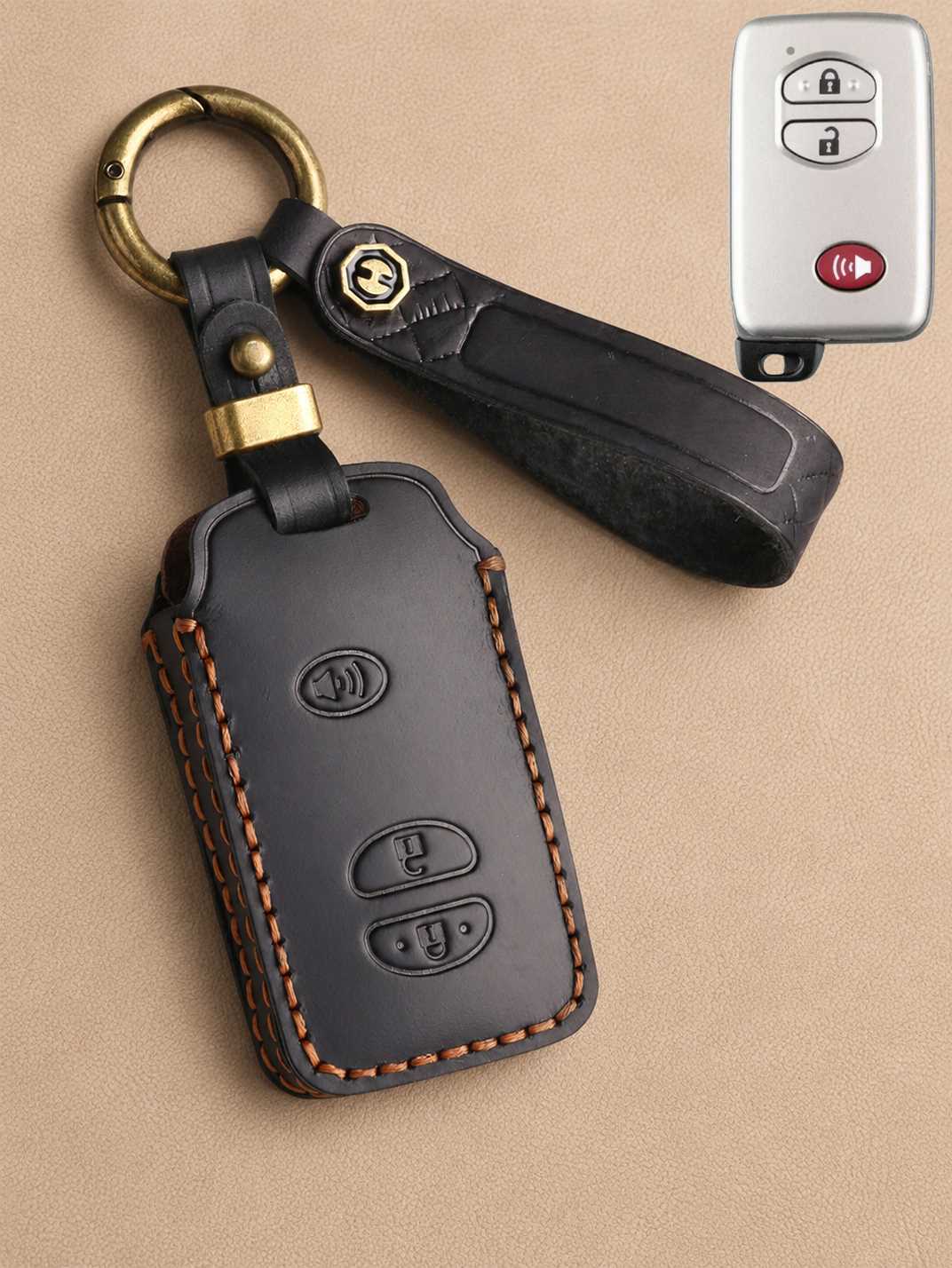 Premium Genuine Leather Toyota Key Cover