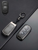 Vintage Leather Metal Alloy Toyota Key Cover