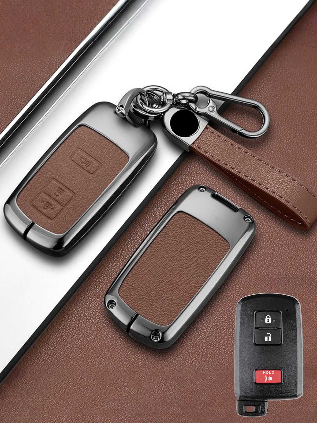 Premium Genuine Leather Toyota Key Cover