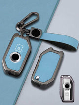 BMW Motorcycle Key Genuine Leather & Metal Frame