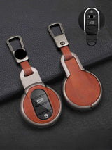 Vintage Leather & Metal Alloy MINI Key Cover