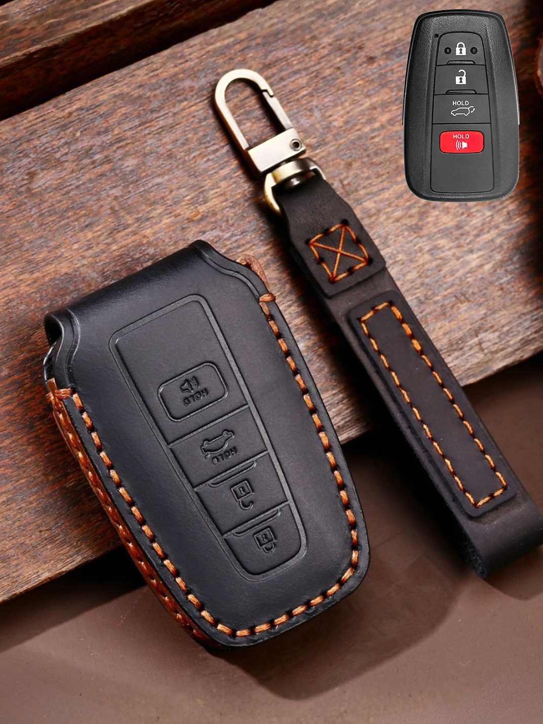 Premium Genuine Leather Toyota Key Cover