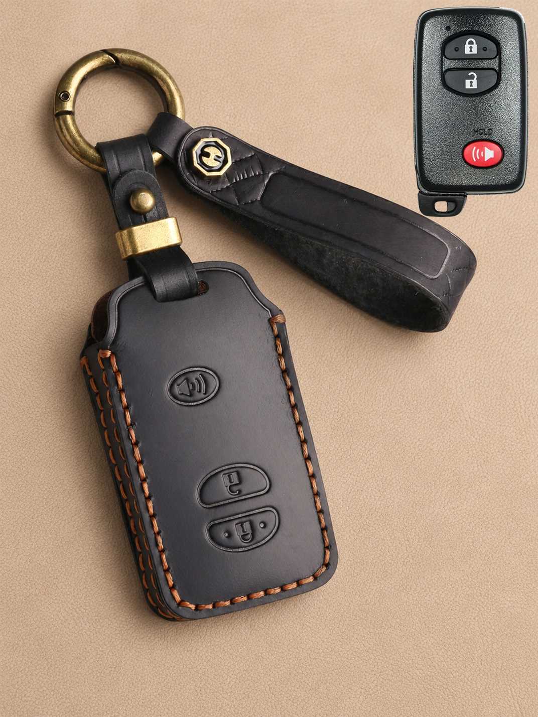 Premium Genuine Leather Toyota Key Cover