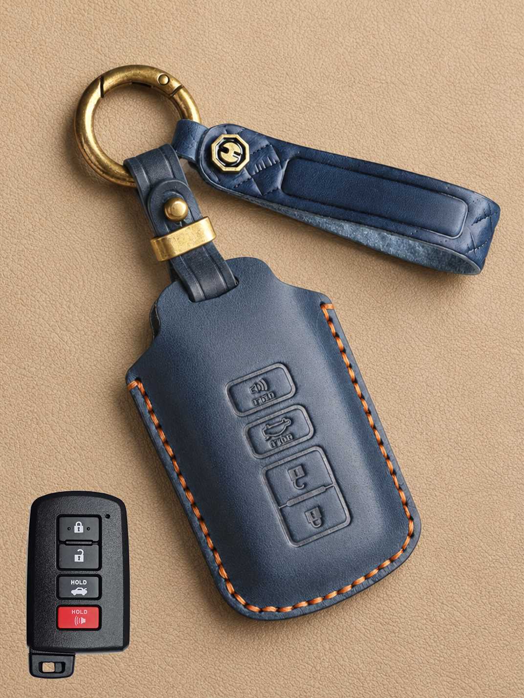 Premium Genuine Leather Toyota Key Cover