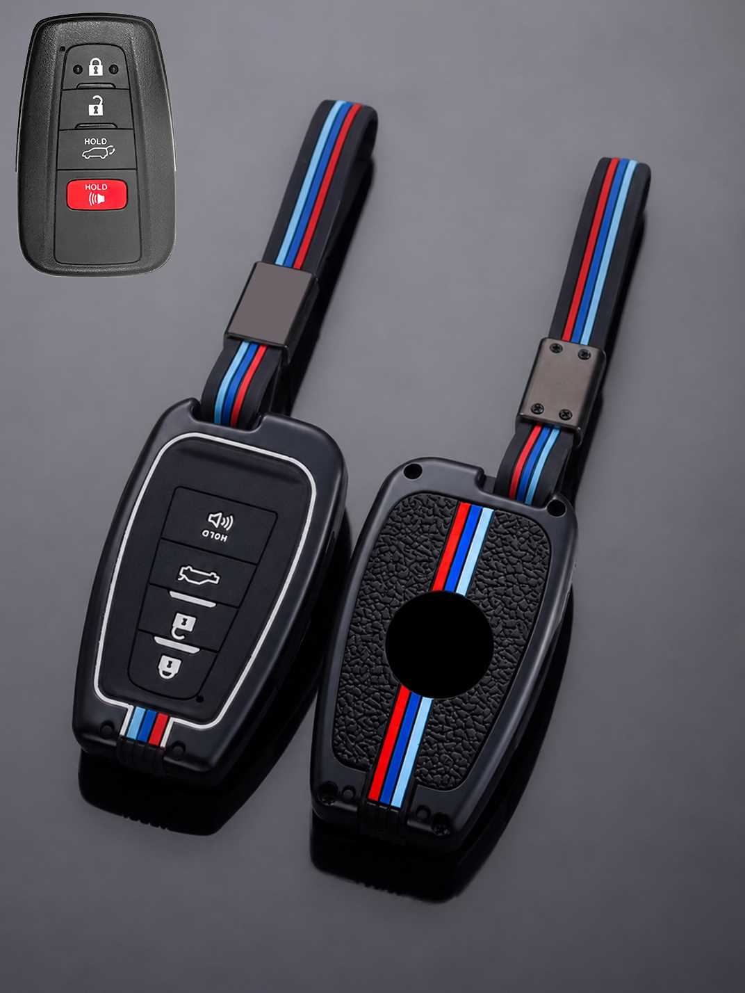Luxury Colored Alloy Toyota Key Fob Case