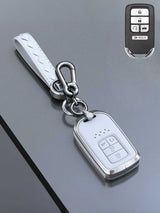 Honda Key Genuine Leather & Metal Frame